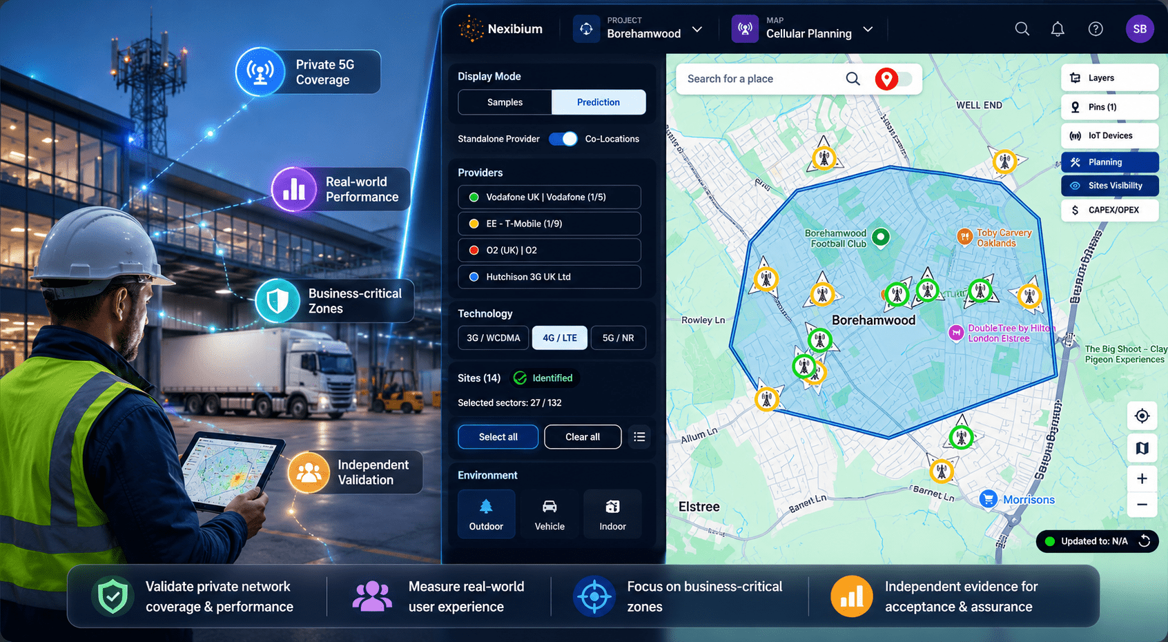 Enterprise and Private Network Validation Dashboard